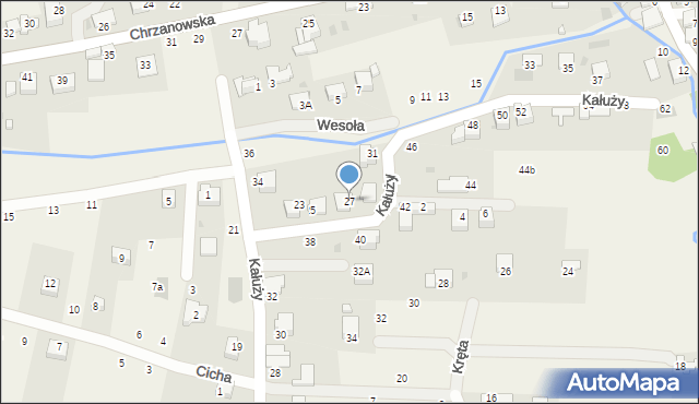 Tenczynek, Kałuży Józefa, 27, mapa Tenczynek