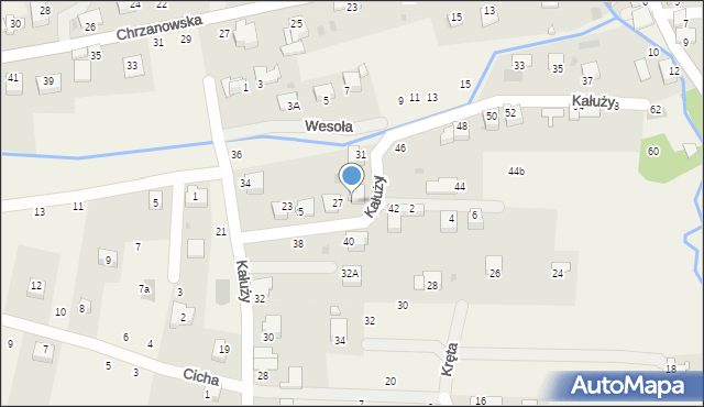 Tenczynek, Kałuży Józefa, 29, mapa Tenczynek