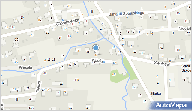 Tenczynek, Kałuży Józefa, 37, mapa Tenczynek