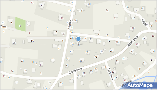 Tenczynek, Kałuży Józefa, 8, mapa Tenczynek