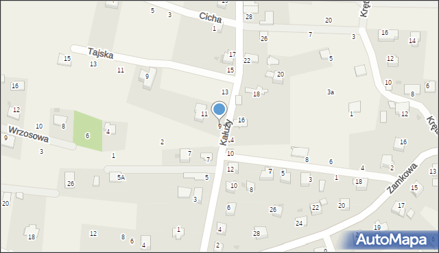 Tenczynek, Kałuży Józefa, 9, mapa Tenczynek
