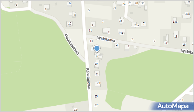 Tenczynek, Kasztanowa, 17, mapa Tenczynek