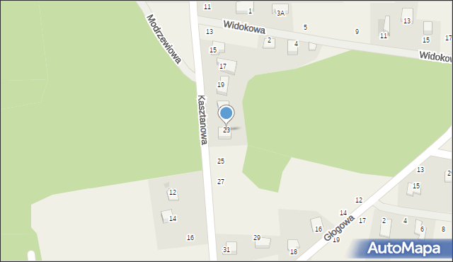 Tenczynek, Kasztanowa, 23, mapa Tenczynek