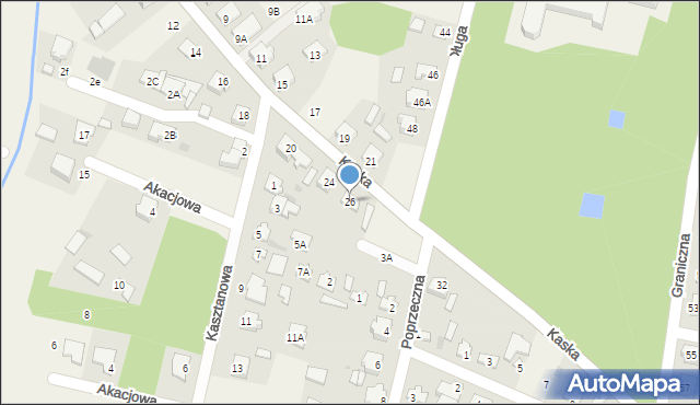 Teresin, Kaska, 26, mapa Teresin