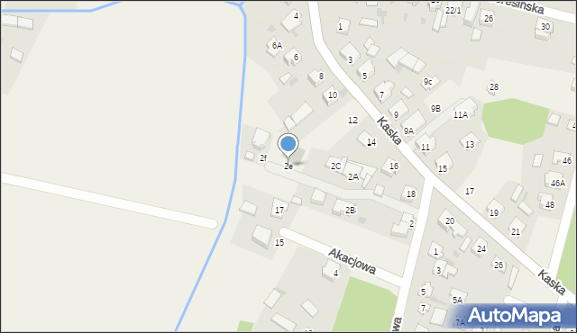 Teresin, Kasztanowa, 2e, mapa Teresin