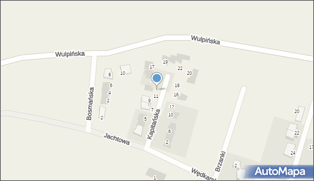 Tomaszkowo, Kapitańska, 13, mapa Tomaszkowo