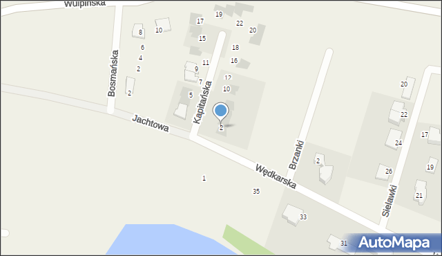 Tomaszkowo, Kapitańska, 2, mapa Tomaszkowo