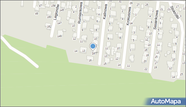 Tomaszów Mazowiecki, Kalinowa, 14, mapa Tomaszów Mazowiecki