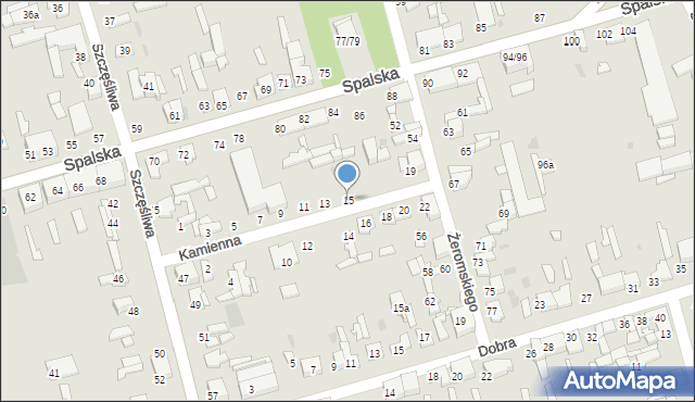 Tomaszów Mazowiecki, Kamienna, 15, mapa Tomaszów Mazowiecki