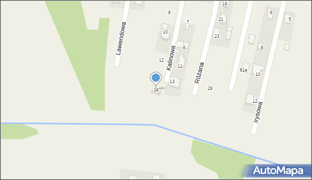 Tomice, Kalinowa, 14, mapa Tomice