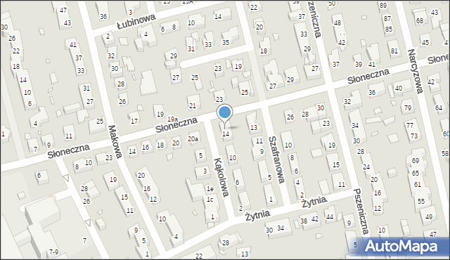 Toruń, Kąkolowa, 16, mapa Torunia