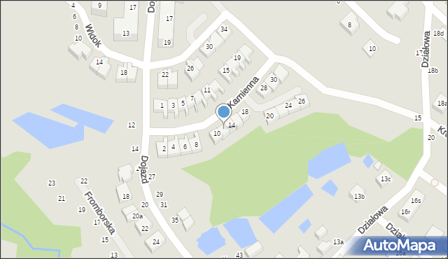 Toruń, Kamienna, 12, mapa Torunia