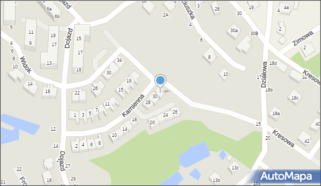 Toruń, Kamienna, 32, mapa Torunia