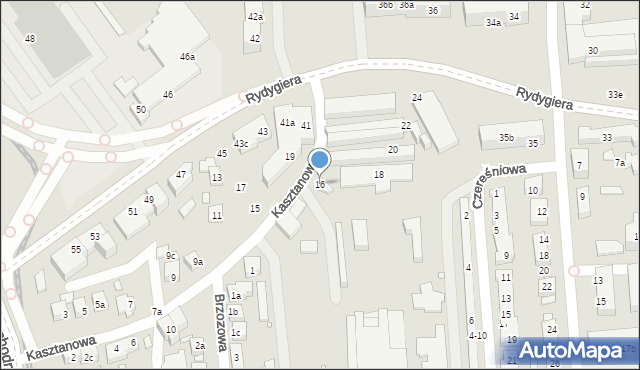 Toruń, Kasztanowa, 16, mapa Torunia