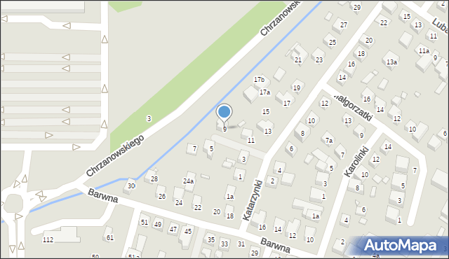 Toruń, Katarzynki, 9, mapa Torunia