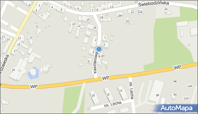 Torzym, Kasztanowa, 5, mapa Torzym