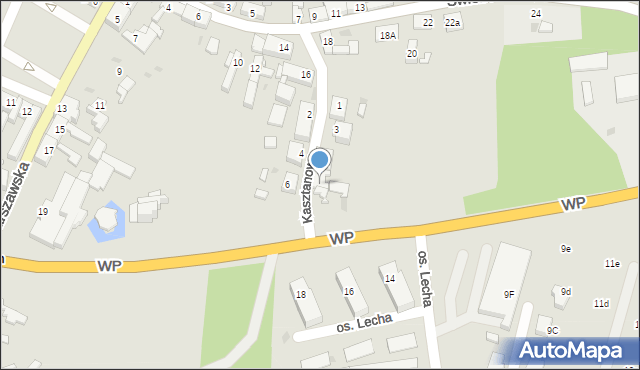 Torzym, Kasztanowa, 7, mapa Torzym