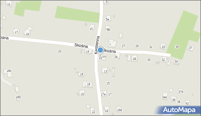 Trzebinia, Kamienna, 11, mapa Trzebinia