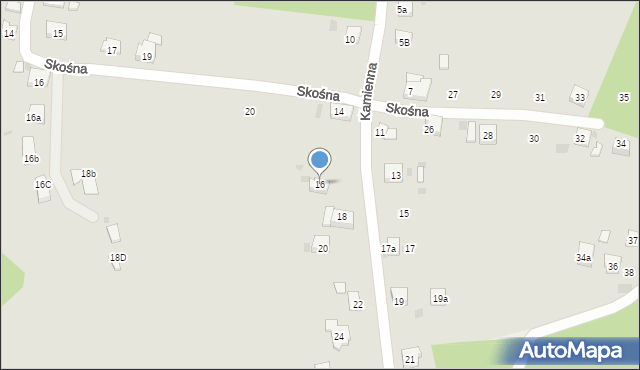 Trzebinia, Kamienna, 16, mapa Trzebinia