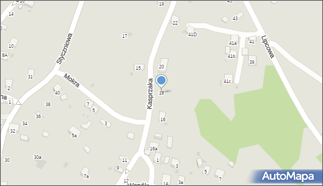 Trzebinia, Kasprzaka, 18, mapa Trzebinia