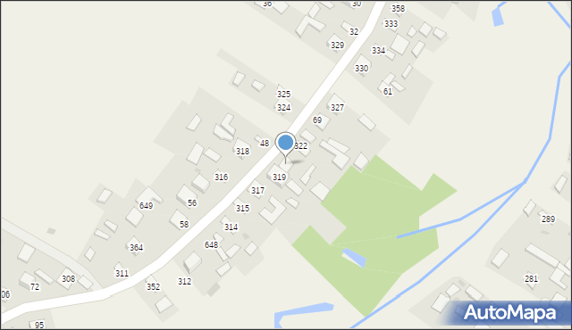 Trzebuska, Kąty Trzebuskie, 320, mapa Trzebuska