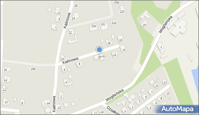 Trzemeszno, Kalinowa, 10, mapa Trzemeszno