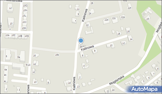 Trzemeszno, Kalinowa, 20, mapa Trzemeszno