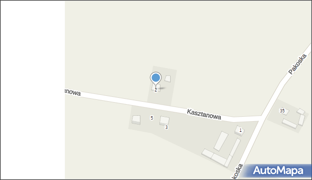 Tuczno, Kasztanowa, 2, mapa Tuczno