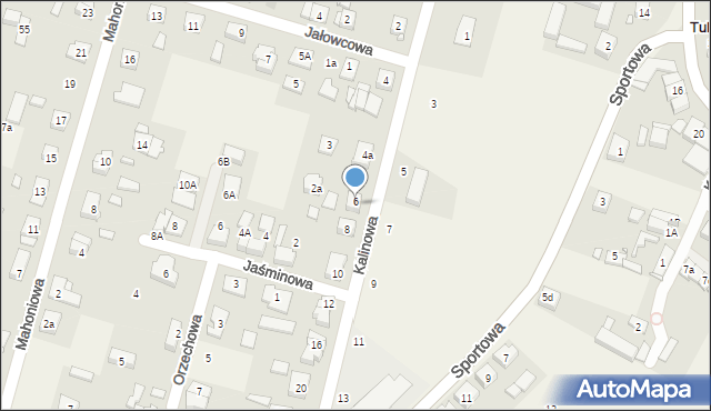 Tulce, Kalinowa, 6, mapa Tulce