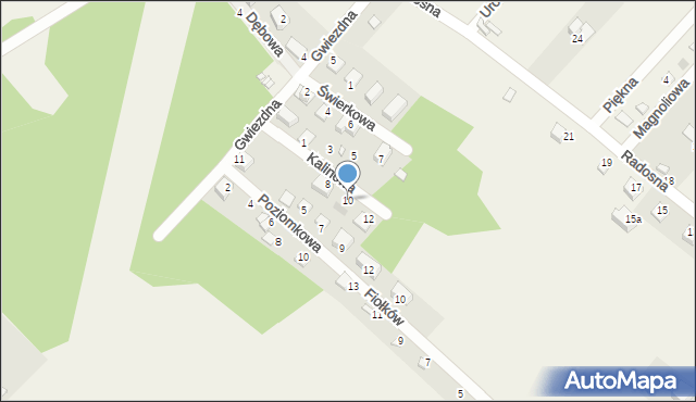 Tuliszów, Kalinowa, 10, mapa Tuliszów