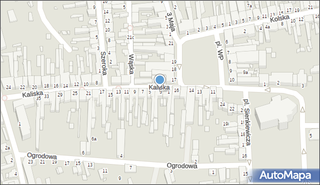 Turek, Kaliska, 3, mapa Turka