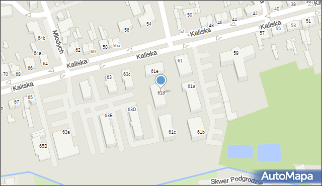 Turek, Kaliska, 61d, mapa Turka