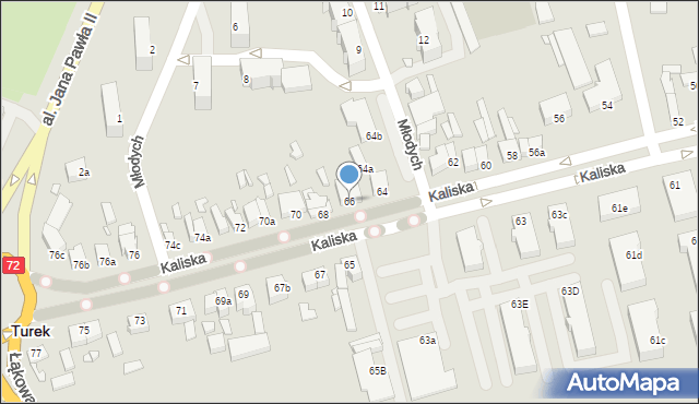 Turek, Kaliska, 66, mapa Turka