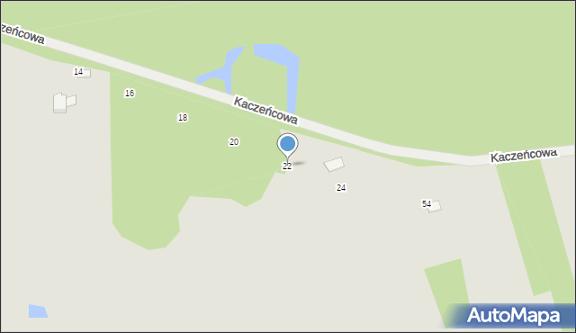 Tuszyn, Kaczeńcowa, 22, mapa Tuszyn