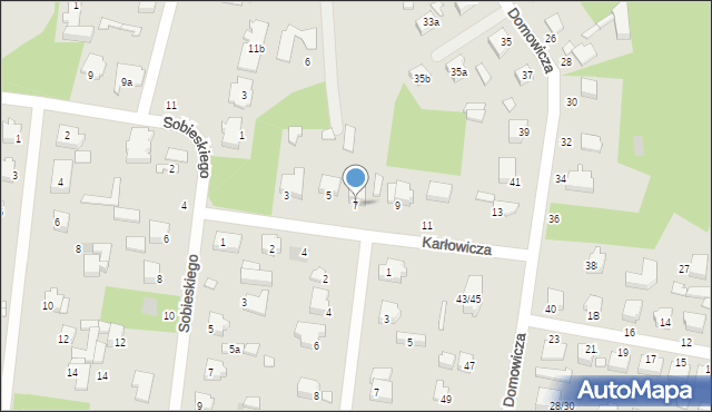 Tuszyn, Karłowicza, 7, mapa Tuszyn