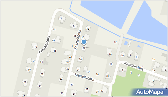Tuszynek Majoracki, Kasztelańska, 28, mapa Tuszynek Majoracki