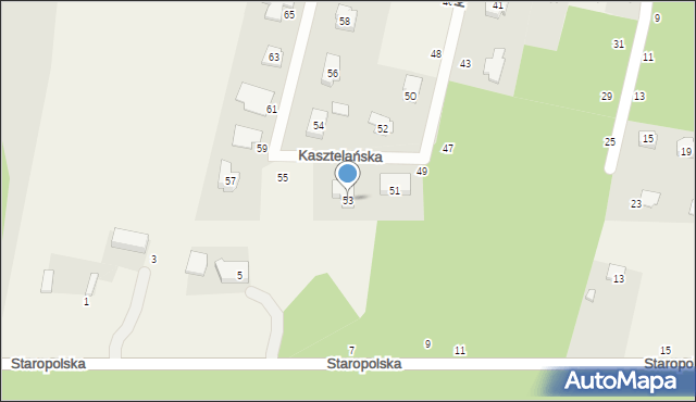 Tuszynek Majoracki, Kasztelańska, 53, mapa Tuszynek Majoracki