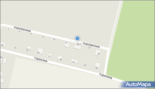 Tychowo, Kasztanowa, 14, mapa Tychowo