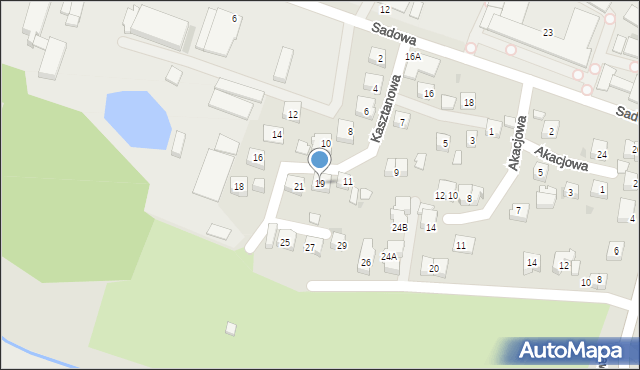 Tychy, Kasztanowa, 19, mapa Tychów