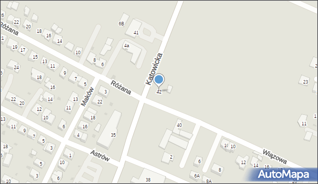 Tychy, Katowicka, 42, mapa Tychów