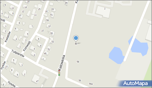 Tychy, Katowicka, 60, mapa Tychów