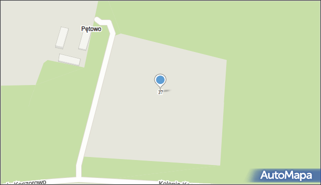 Tykocin, Kaczorowo, Kol., 37, mapa Tykocin