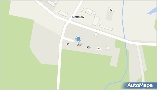 Tykocin, Kaczorowo, Kol., 48a, mapa Tykocin