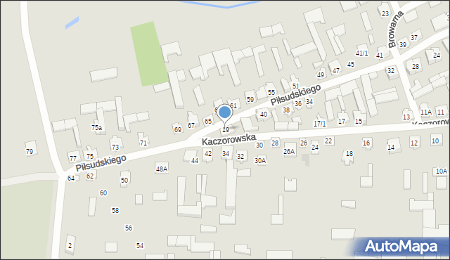 Tykocin, Kaczorowska, 19, mapa Tykocin