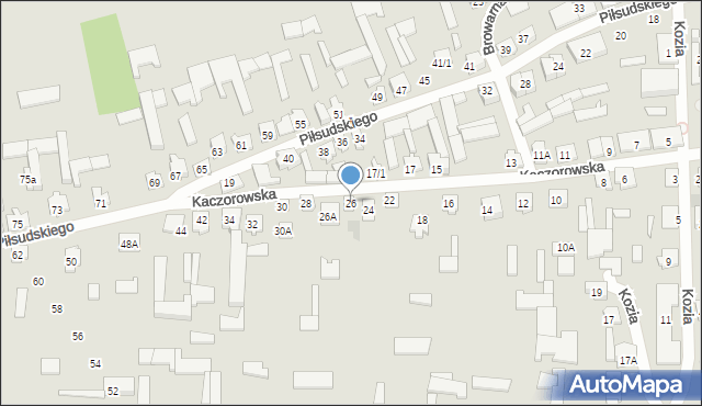 Tykocin, Kaczorowska, 26, mapa Tykocin