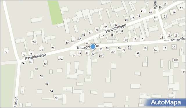 Tykocin, Kaczorowska, 32, mapa Tykocin