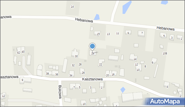 Udorpie, Kasztanowa, 24, mapa Udorpie