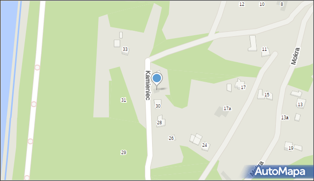 Ustroń, Kamieniec, 32, mapa Ustroń