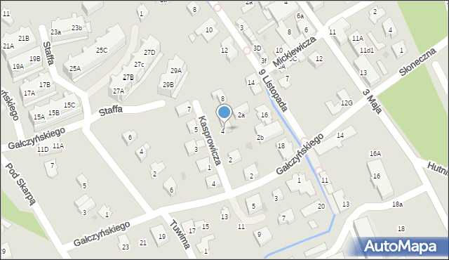 Ustroń, Kasprowicza Jana, 6, mapa Ustroń