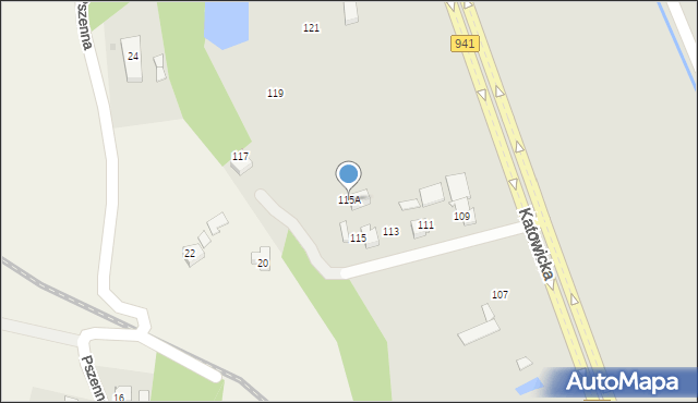 Ustroń, Katowicka, 115A, mapa Ustroń